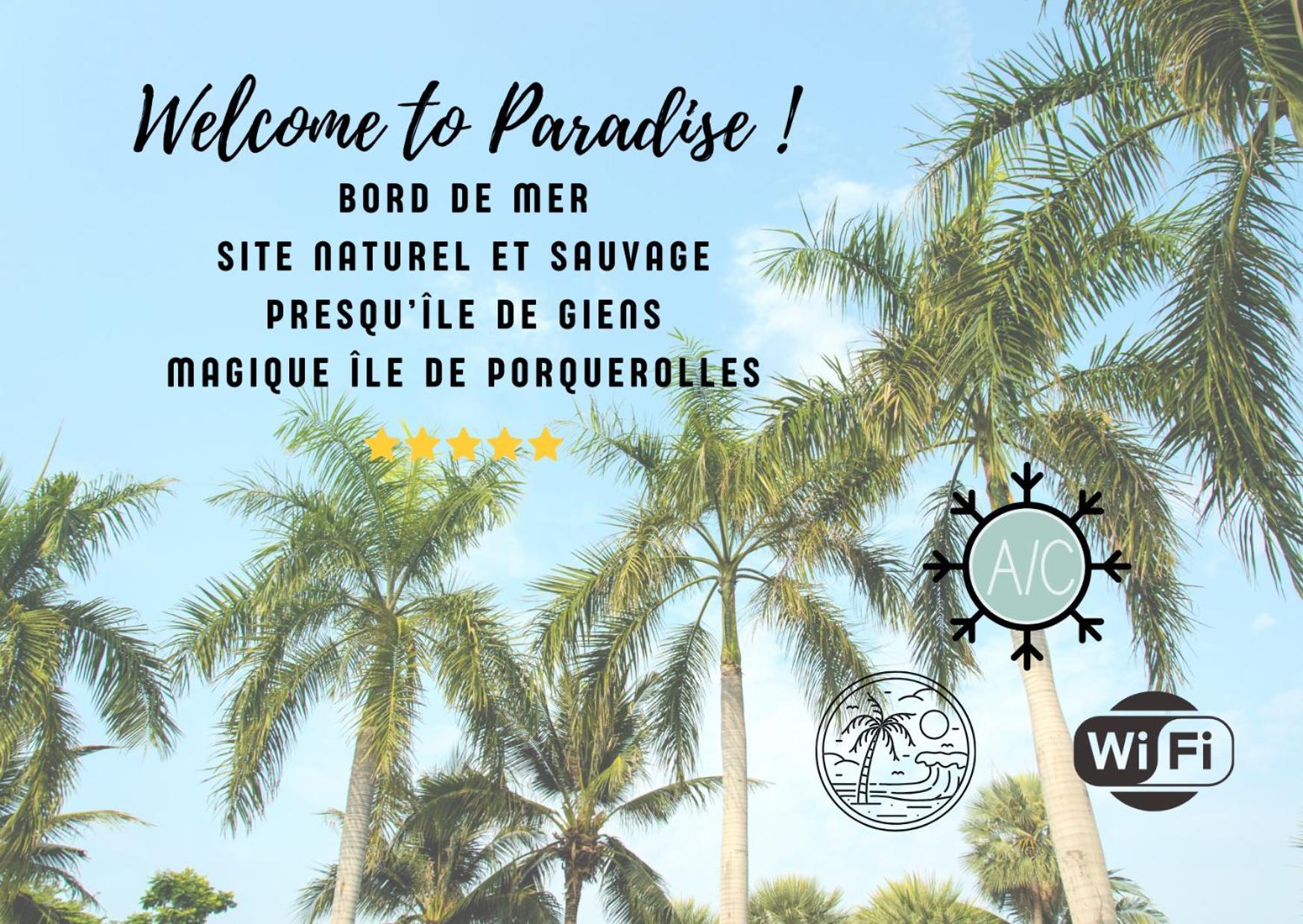 L'Instant Mer - Bord De Mer - Studio Avec Grand Jardin A La Capte Hyères Eksteriør bilde