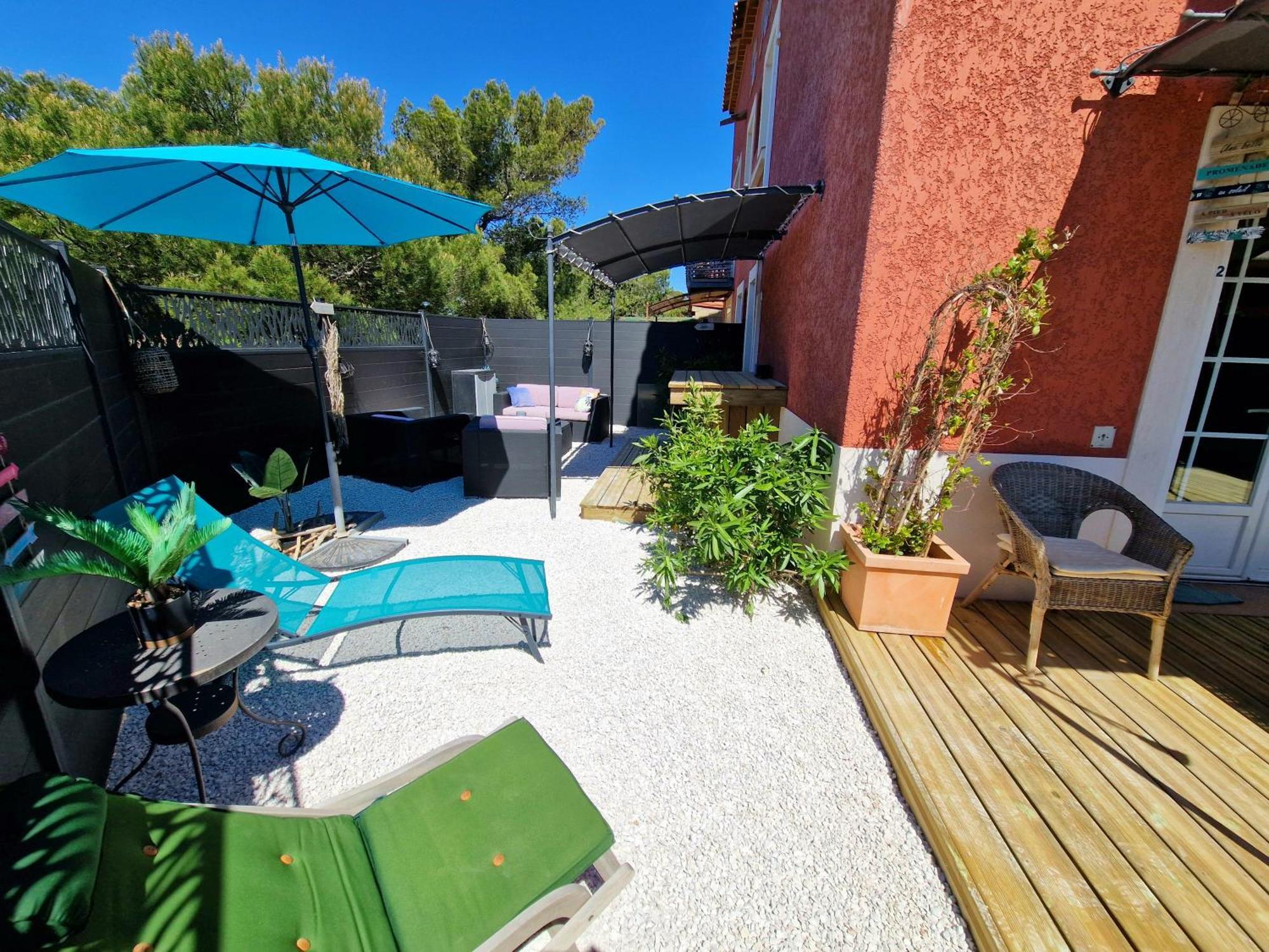 L'Instant Mer - Bord De Mer - Studio Avec Grand Jardin A La Capte Hyères Eksteriør bilde